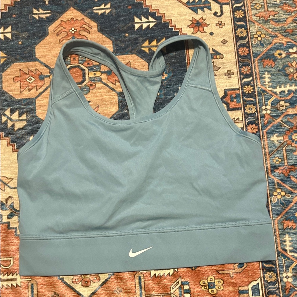Nike Blue Racerback Sports Bra with Swoosh
